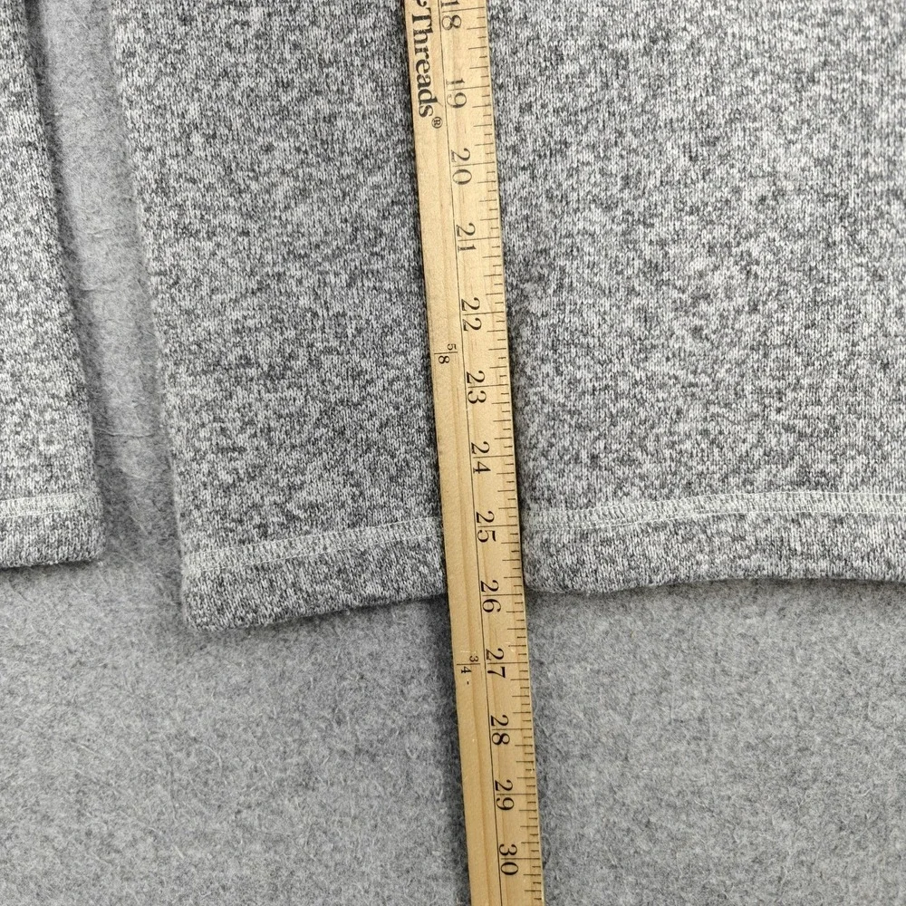 The North Face Sweater Mens Small Gray Heather 1/4 Zip Fleece Mock Neck Pullover